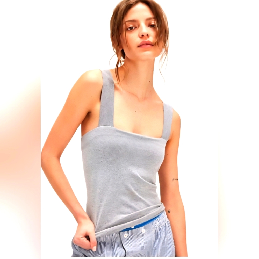 FREE PEOPLE INTIMATELY Clean Lines Square-Neck Tank M/L